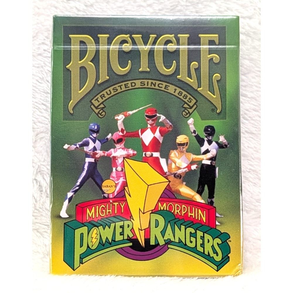 Bicycle Power Rangers Playing Cards 2018 Albino Dragon 2500 Run NEW SEALED HTF - Picture 2 of 11